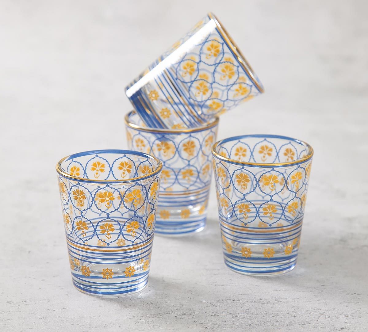 India Circus Floral Hypnosis Shot Glass (Set of 4)