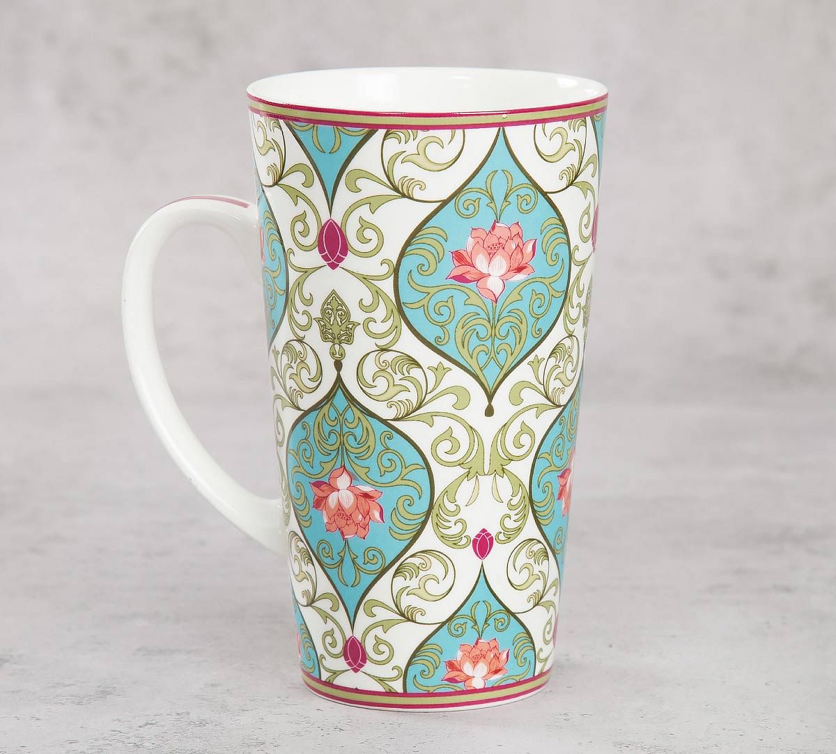 India Circus Floral Illusion Conical Mug (Set of 2)