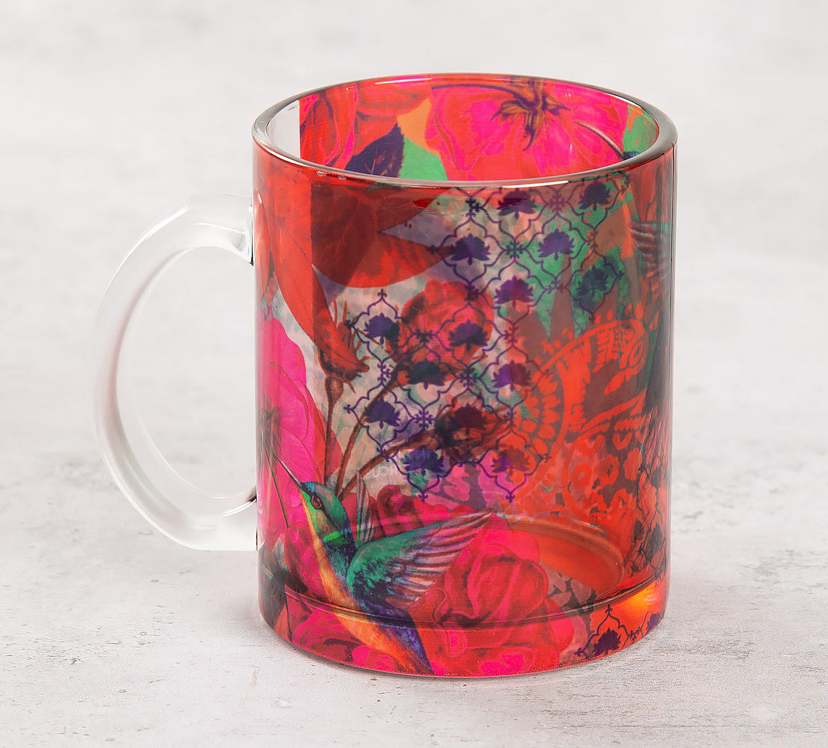 India Circus Floral Kingdom Glass Mug