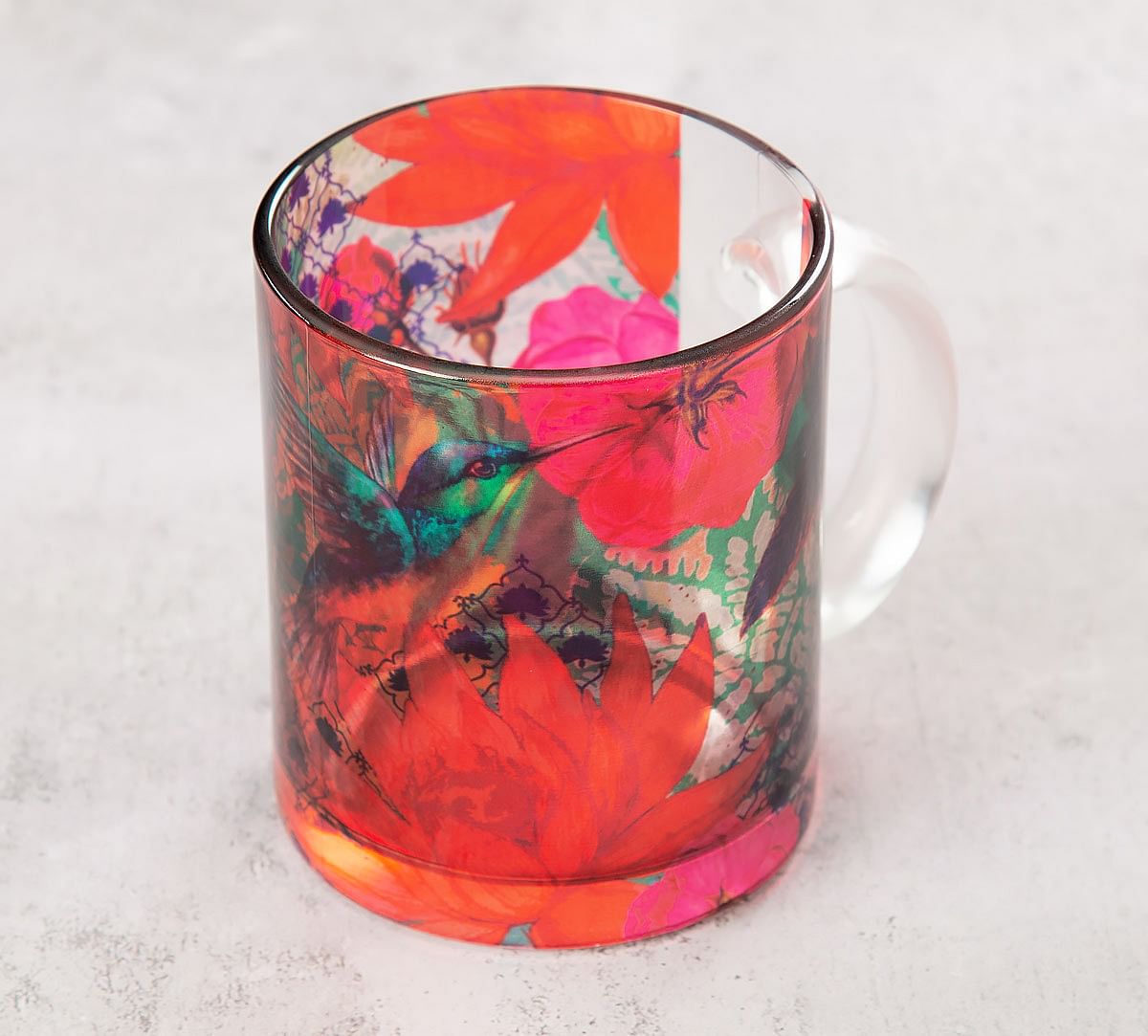 India Circus Floral Kingdom Glass Mug