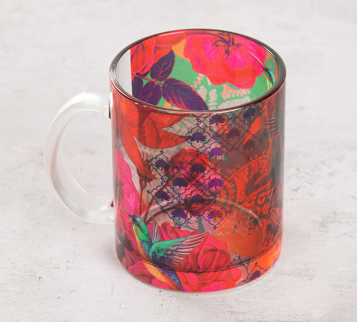 India Circus Floral Kingdom Glass Mug