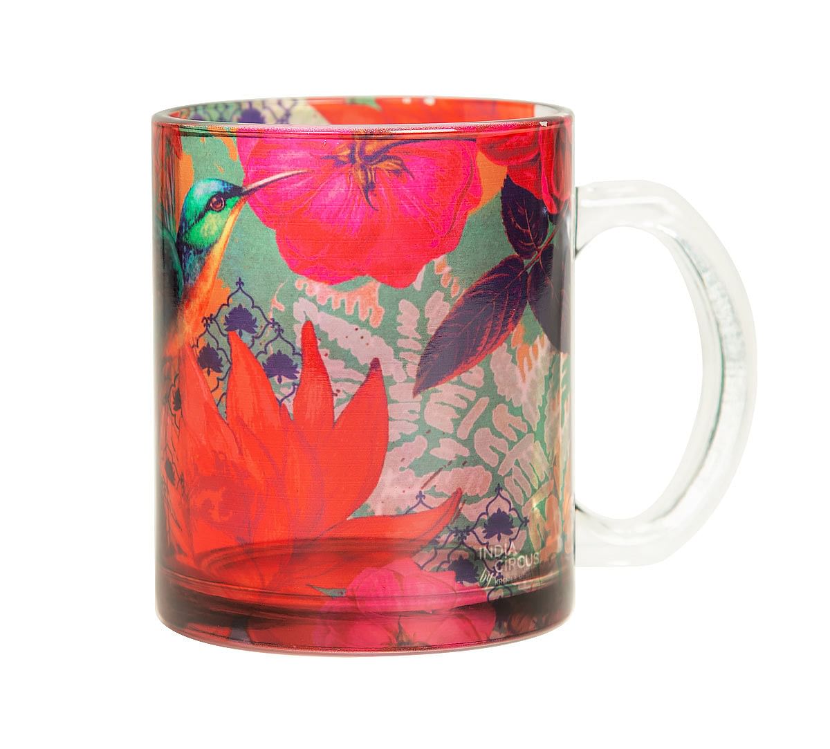 India Circus Floral Kingdom Glass Mug