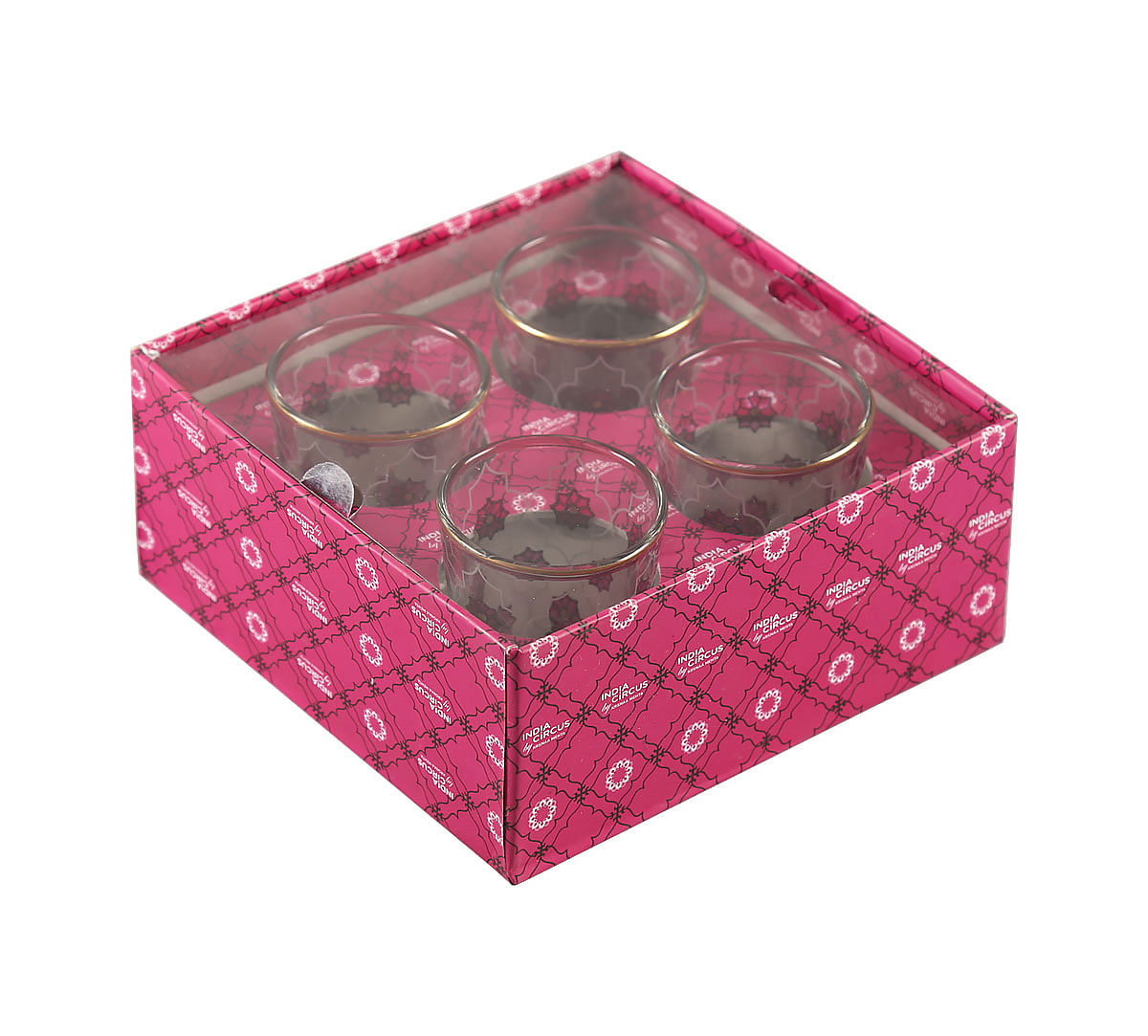 India Circus Floral Lattice Shot Glass (Set of 4)