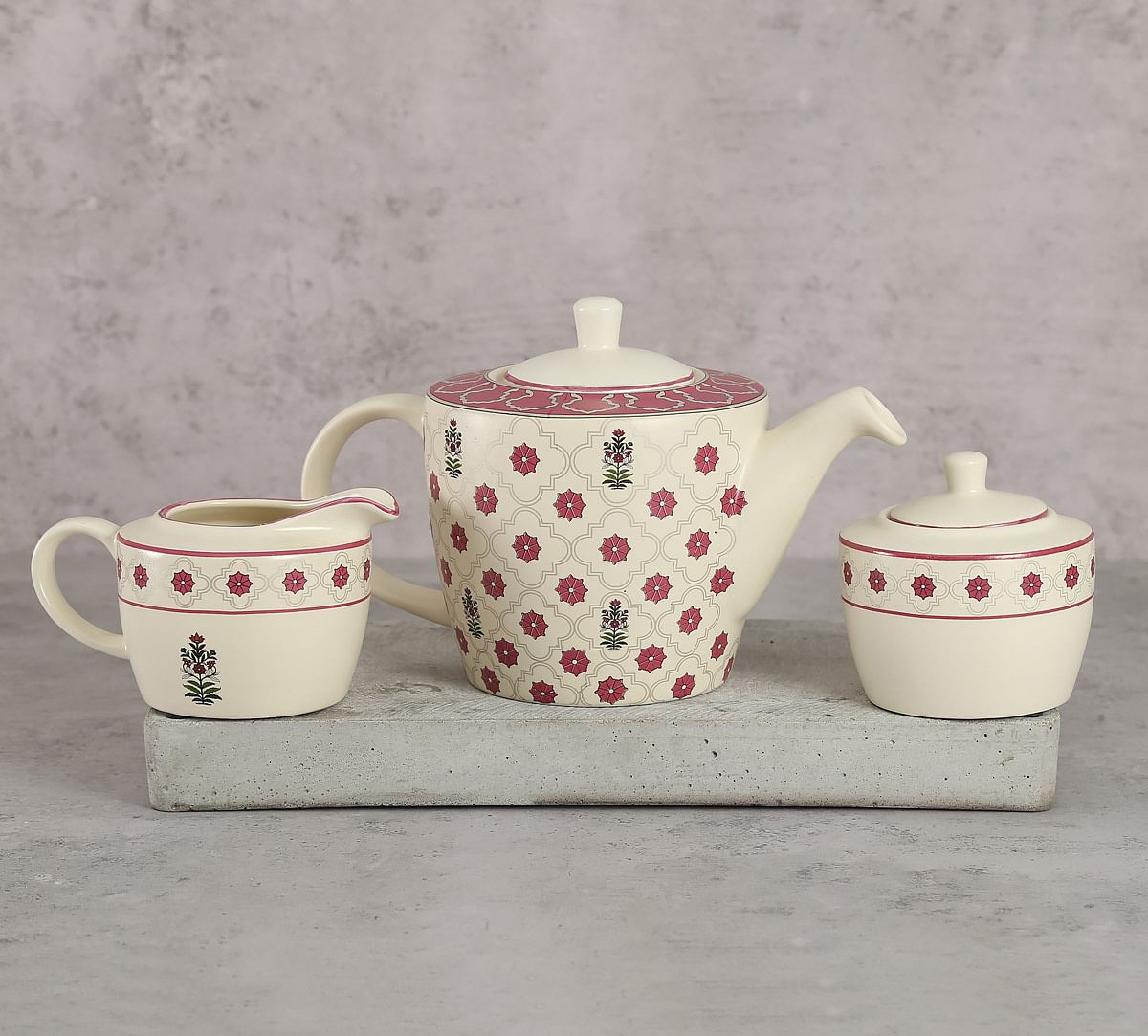 India Circus Floral Lattice Tea Set