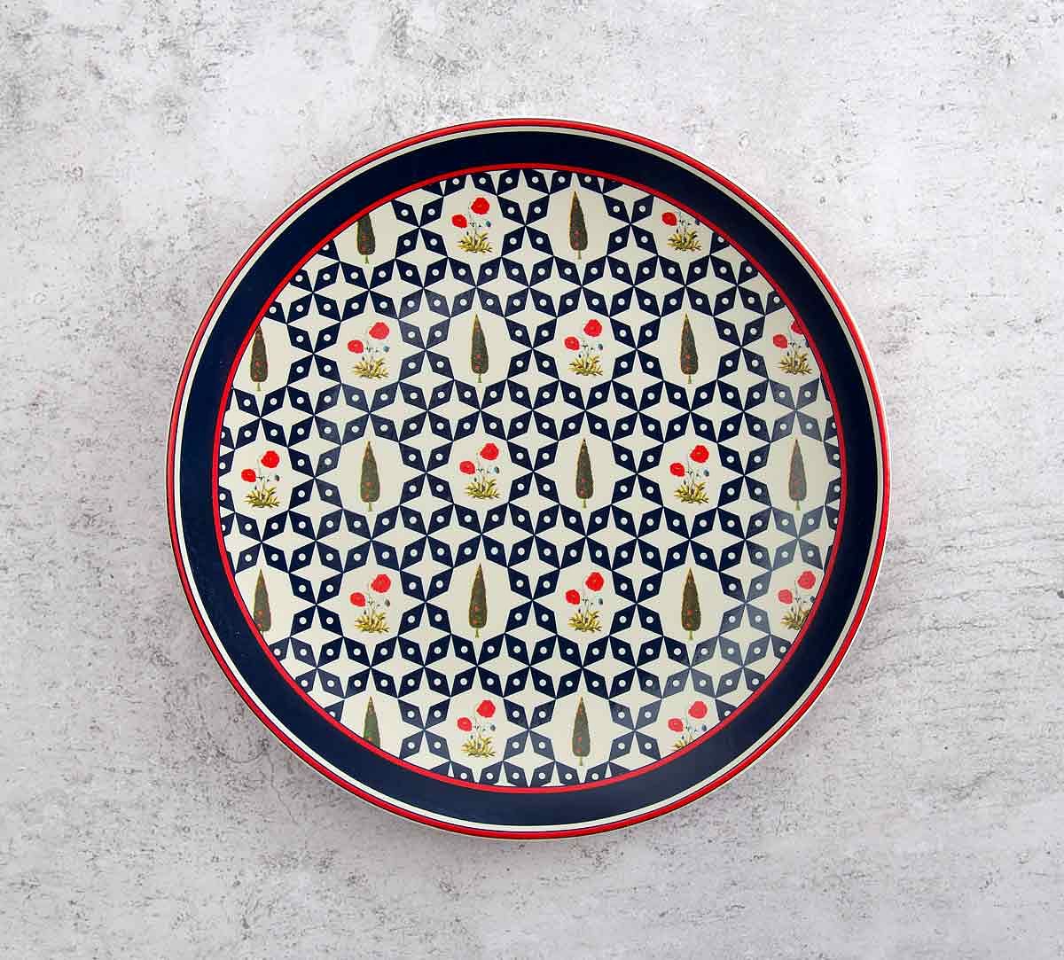 India Circus Flowers and Ferns Quarter Plate