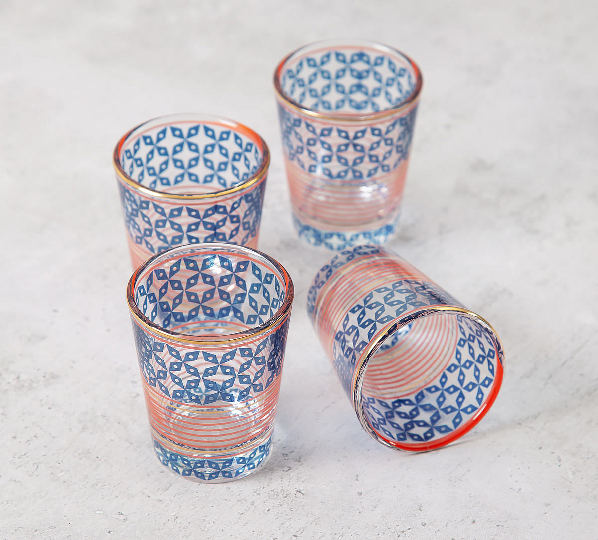 India Circus Flowers and Ferns Shot Glass (Set of 4)