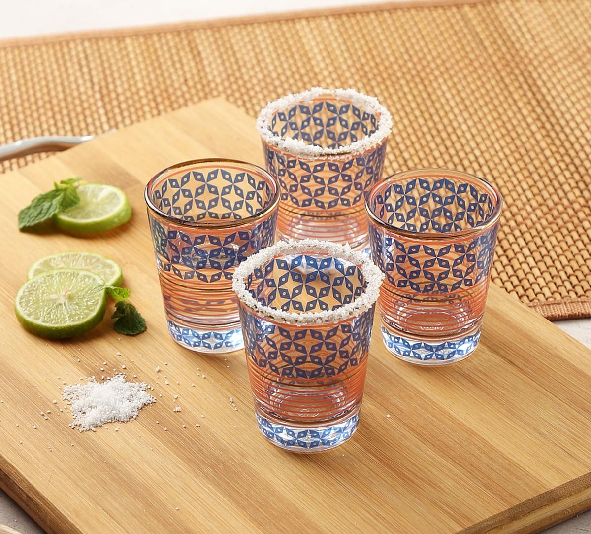 India Circus Flowers and Ferns Shot Glass (Set of 4)