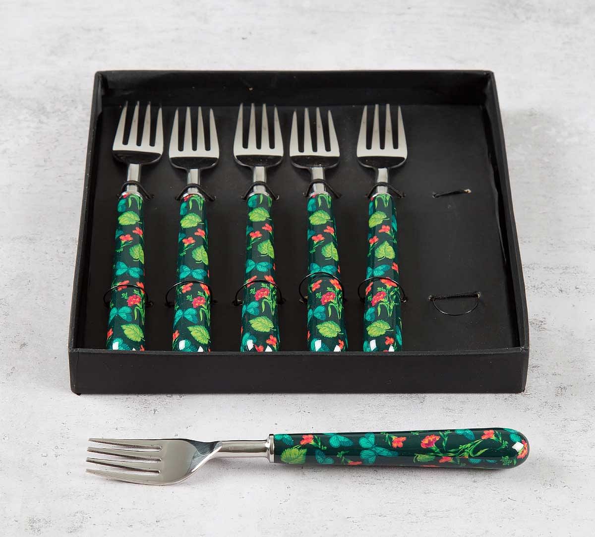 India Circus Fluttering Extravagance Fruit Fork Set of 6