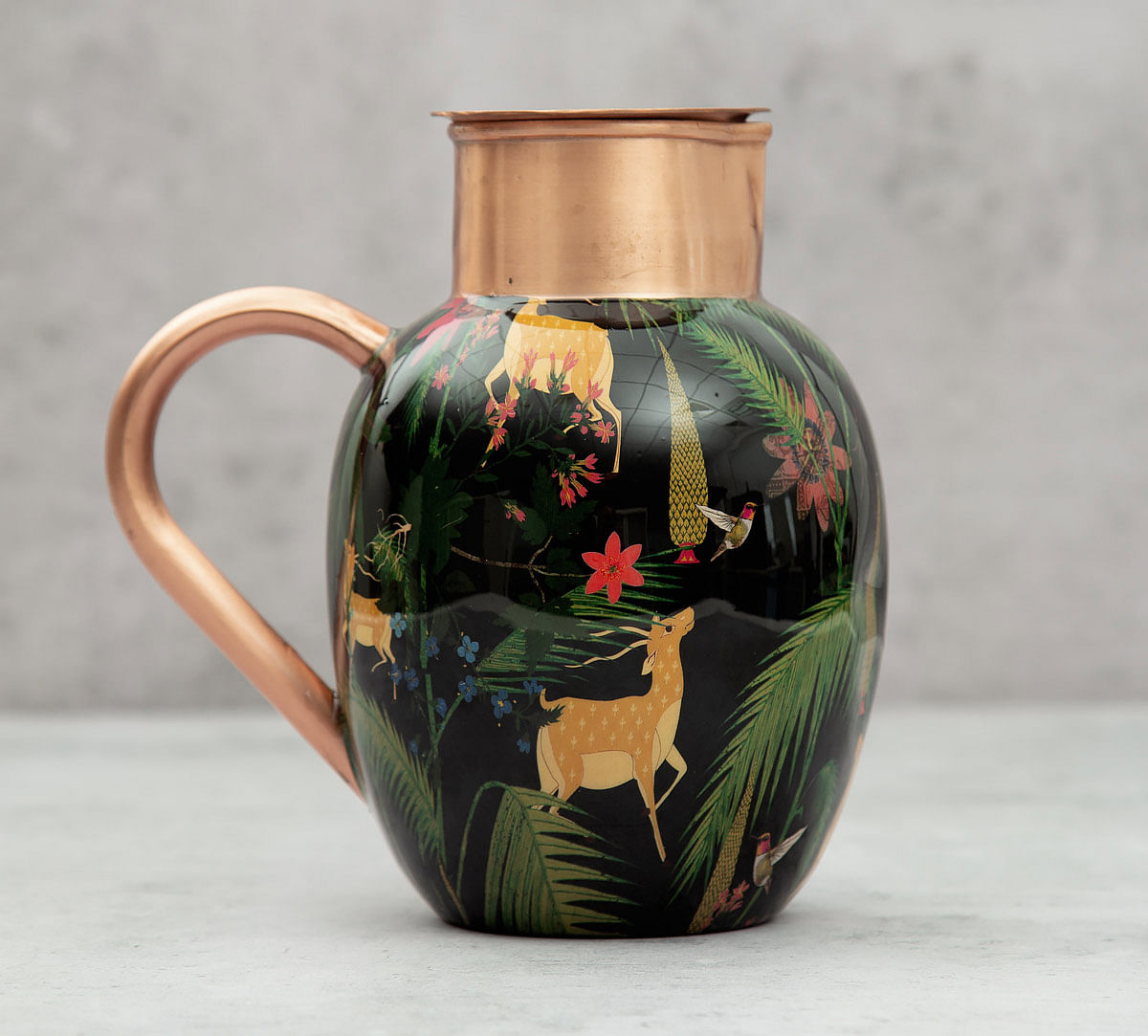 India Circus Forest Fetish Copper Jug Set