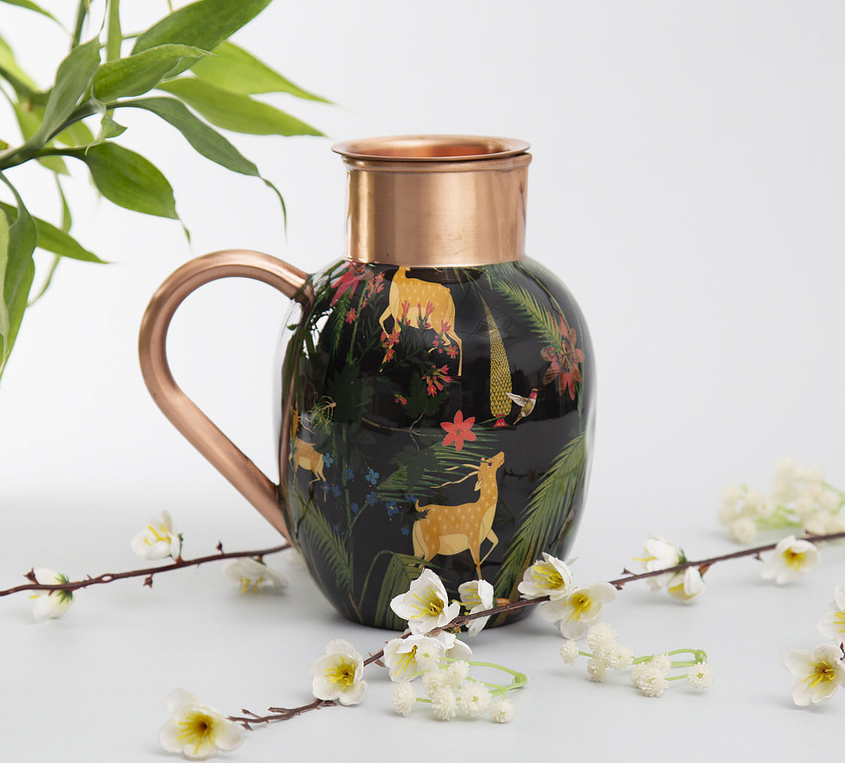 India Circus Forest Fetish Copper Jug Set