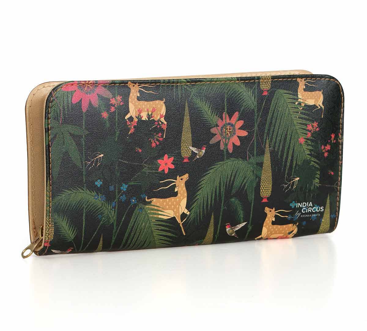 India Circus Forest Fetish Ladies Zipper Wallet