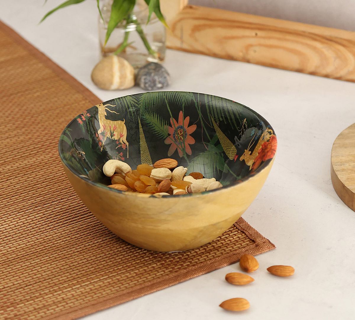 India Circus Forest Fetish Wooden Bowl