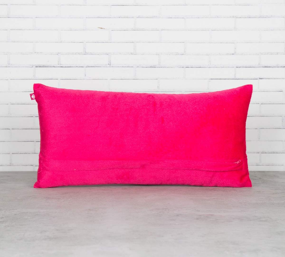 India Circus Fuchsia Palmira Blended Velvet Cushion Cover