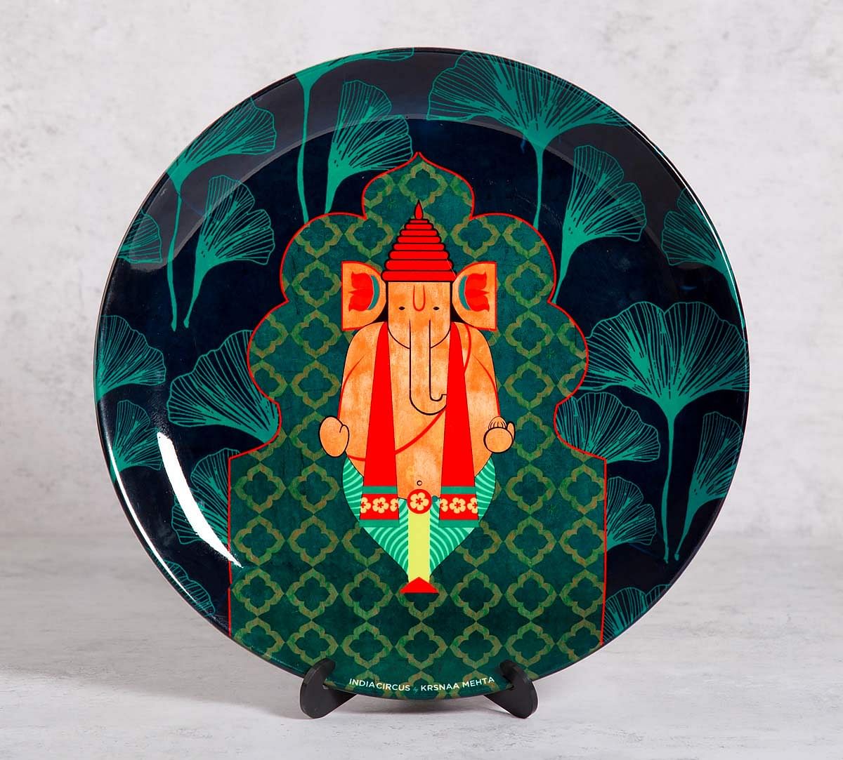 India Circus Ganeshas Riad Arch 10 inch Decorative and Snacks Platter