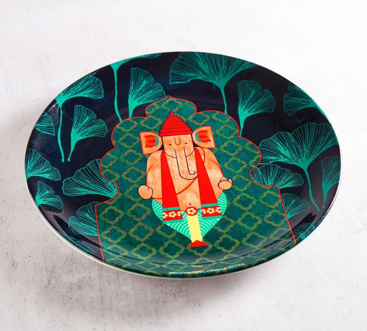 India Circus Ganeshas Riad Arch 10 inch Decorative and Snacks Platter