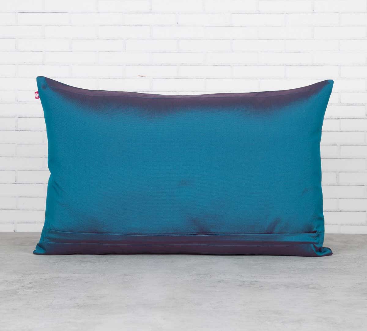 India Circus Ganeshas Riad Arch Blended Taf Silk Cushion Cover