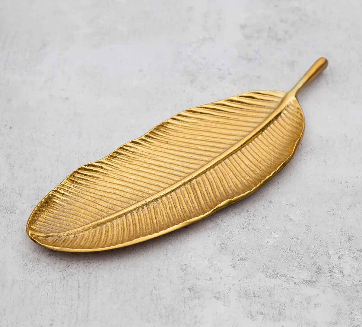 India Circus Golden Banana Leaf Small Platter