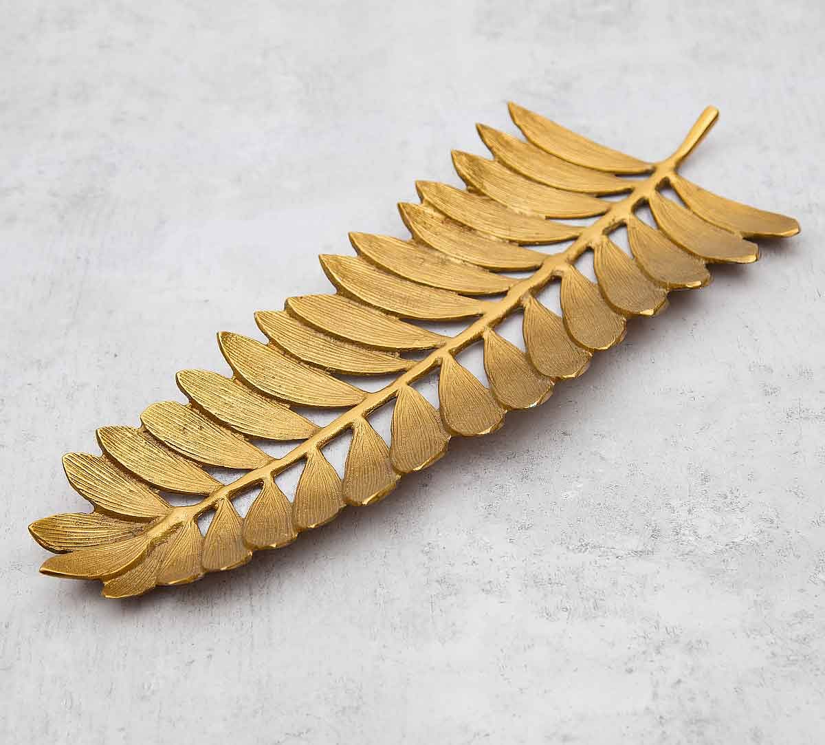 India Circus Golden Palm Leaf Platter