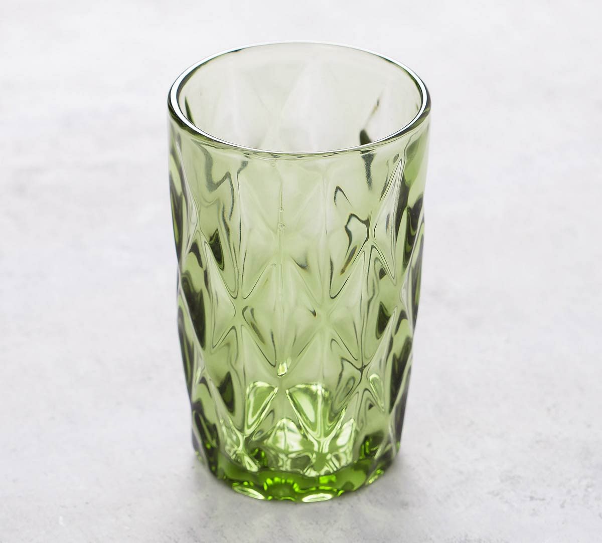 India Circus Green Orchid Regular Glass Tumbler