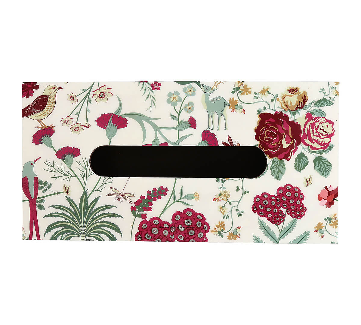 India Circus Grey Floral Galore Tissue Box Holder