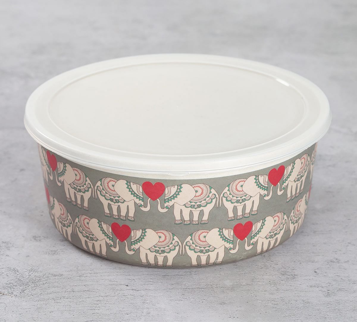 India Circus Heart Tusker Bamboo Container Set