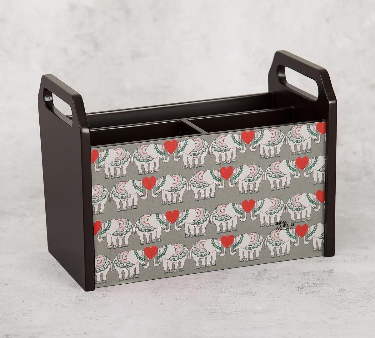 India Circus Heart Tusker Desk Organizer