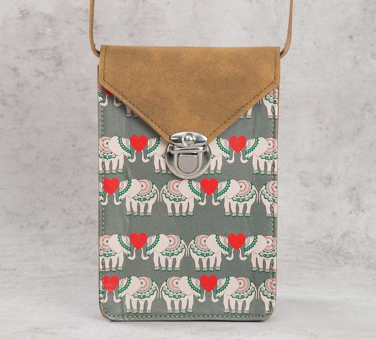 India Circus Heart Tusker Mobile Sling Bag