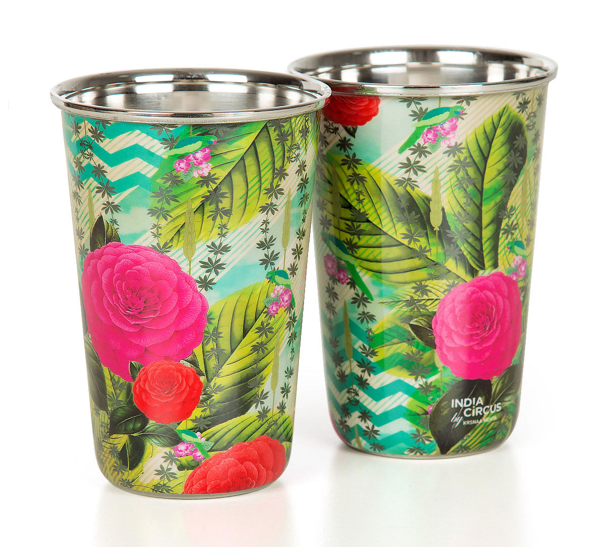 India Circus Herbs of Captivation Steel Tumbler Set of 2