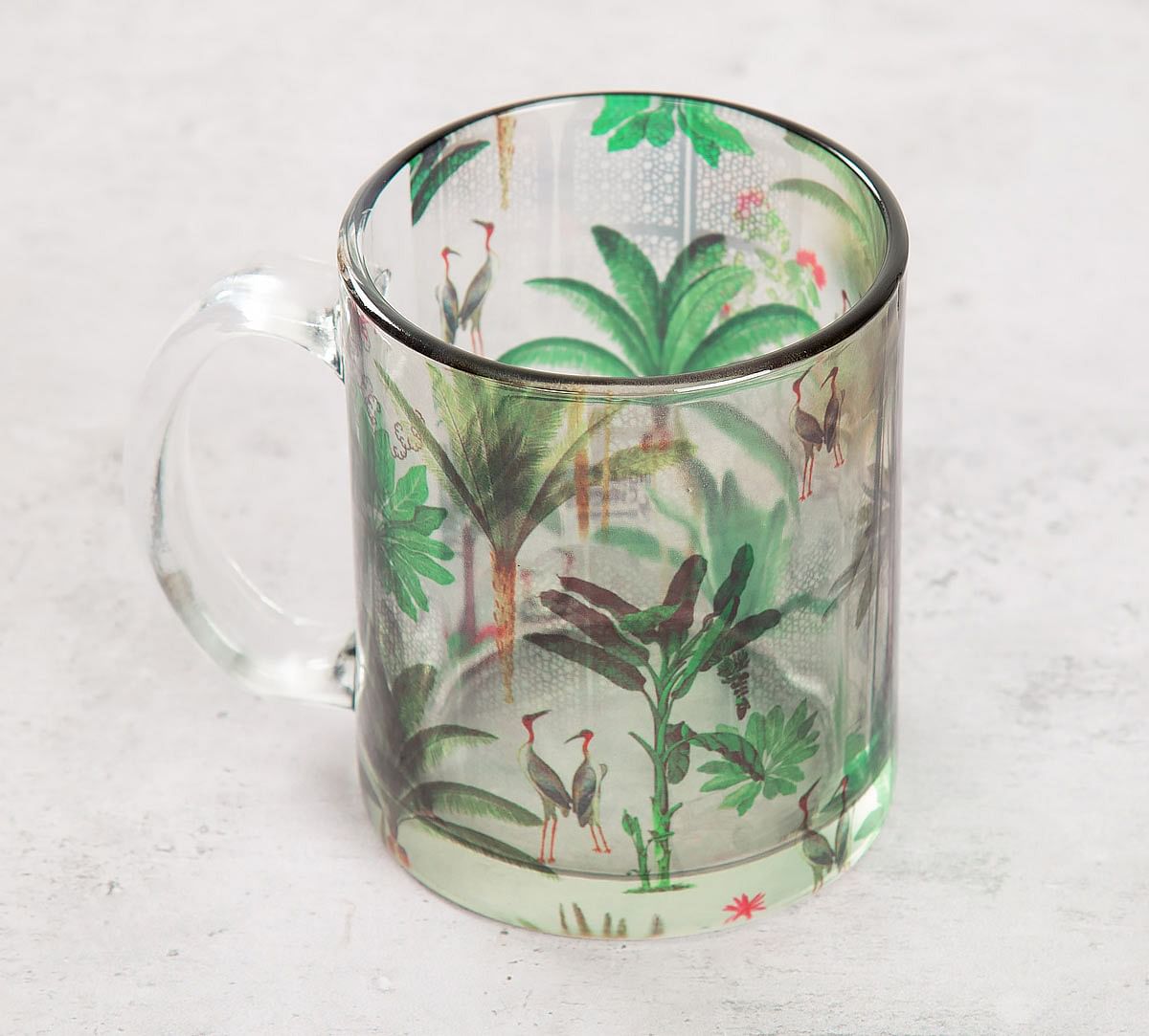 India Circus Heron's Garden Glass Mug