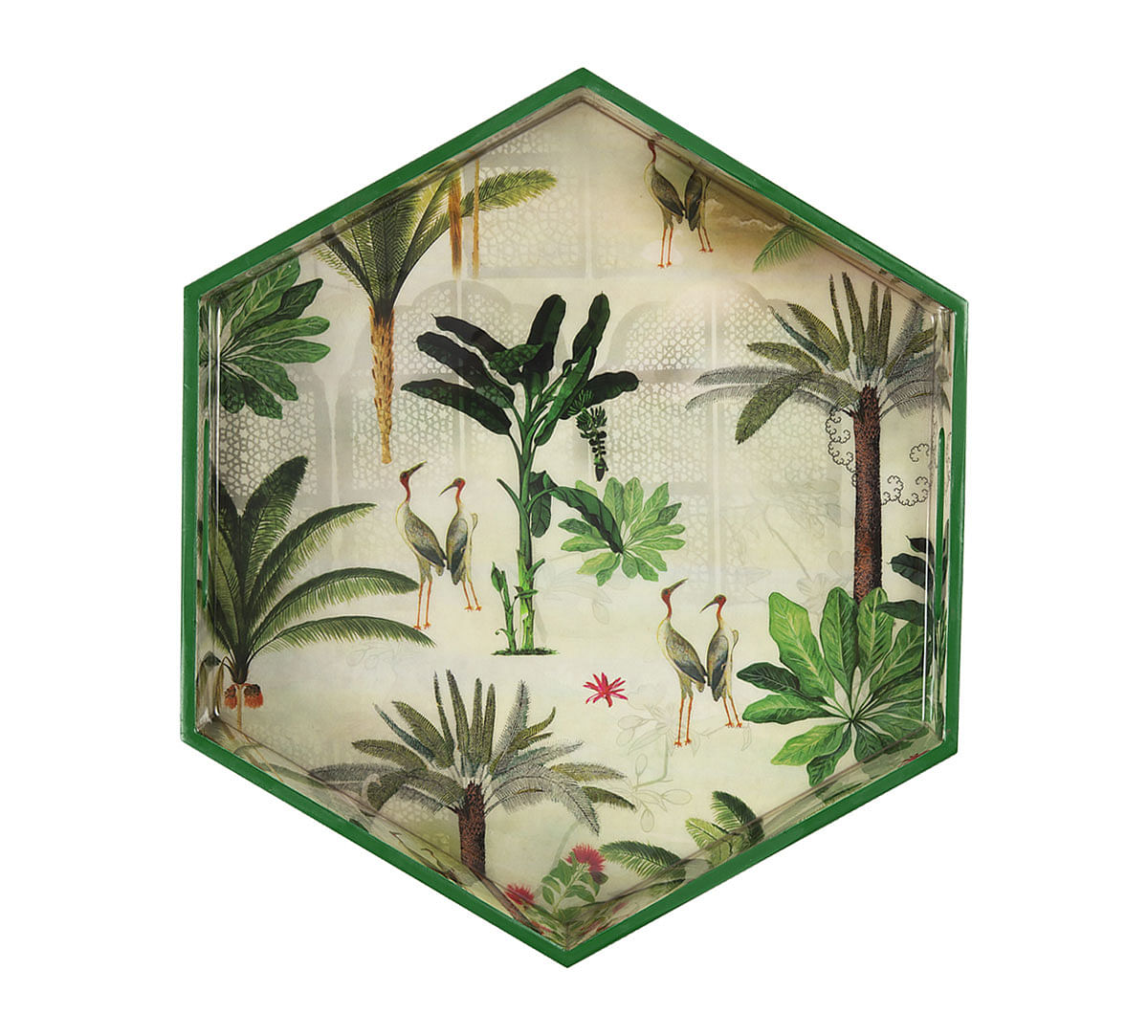 India Circus Heron's Garden Hexagon Serving Tray