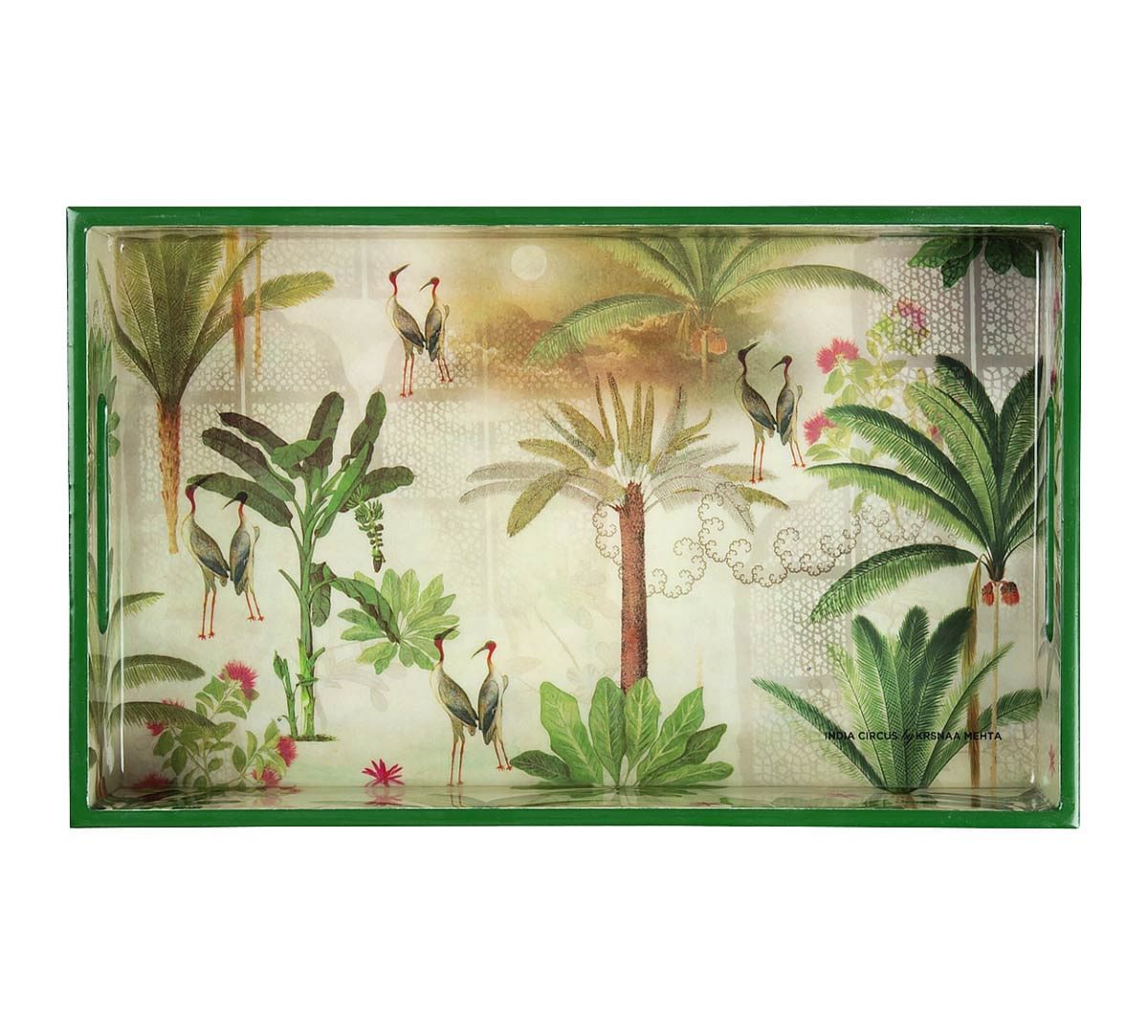 India Circus Heron's Garden Rectangle Serving Tray