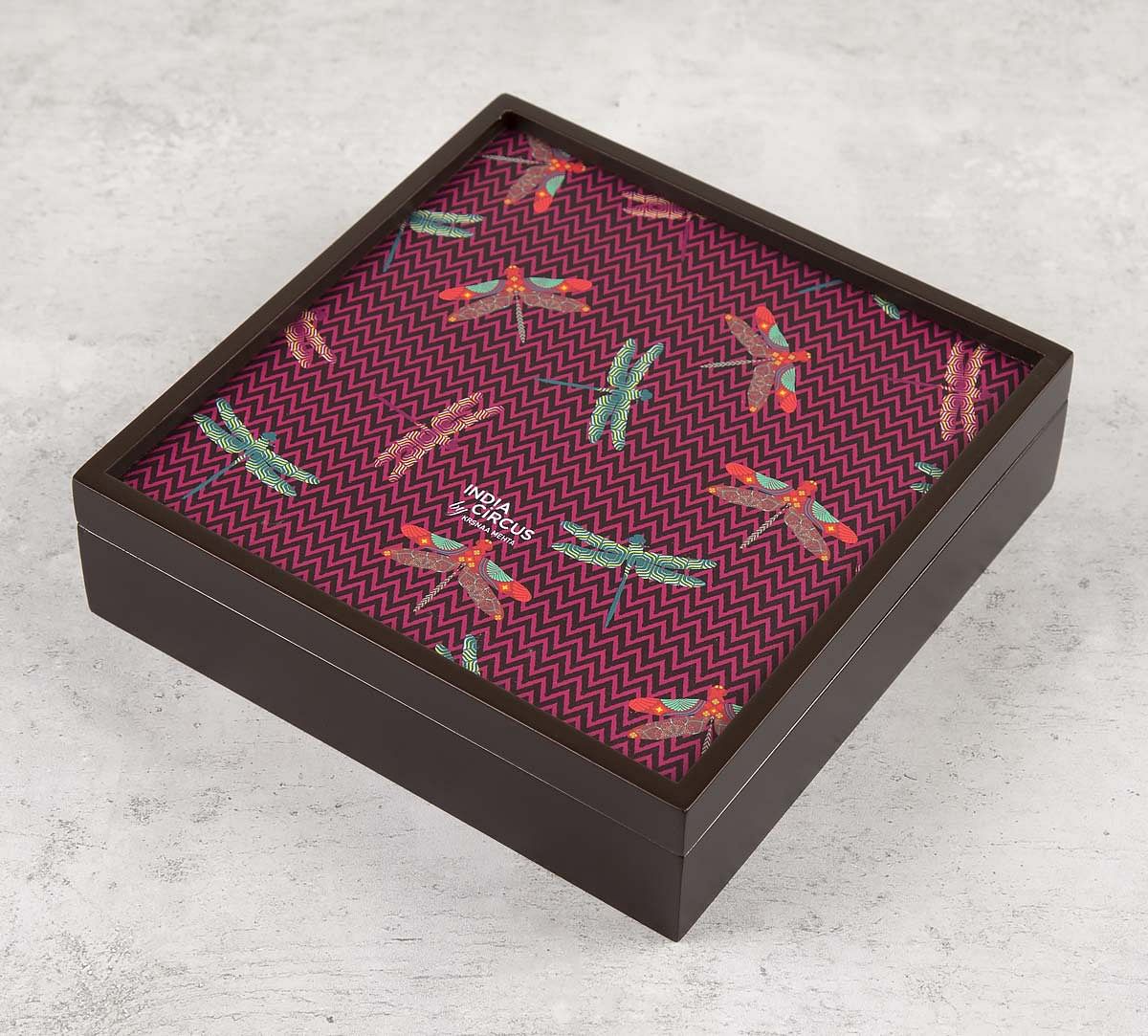 India Circus Jam Chevron Butterflies Storage Box