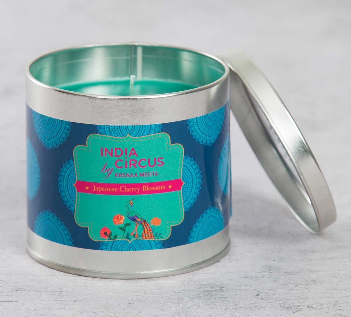 India Circus Japanese Cherry Blossom Tin Candle