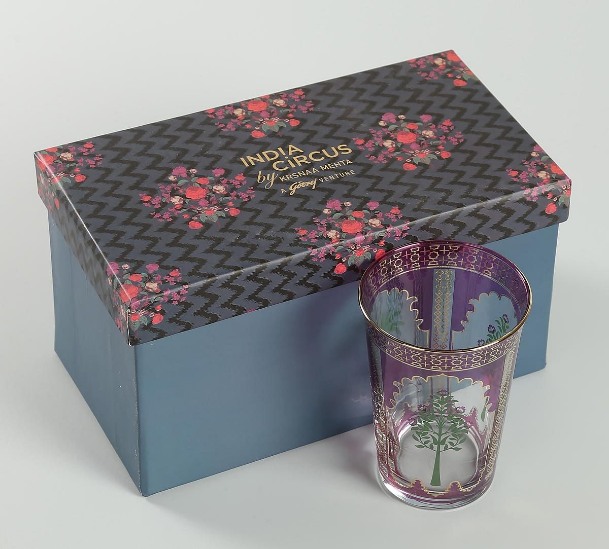 India Circus Jungle Miniature Glass Tumbler Set of 2