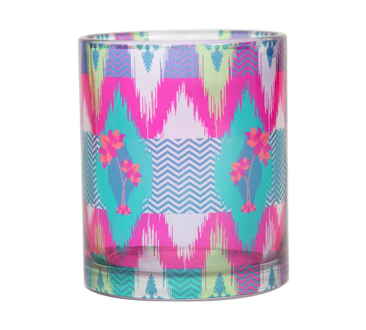 India Circus Lattice Chevron Mystery Glass Coffee Mug