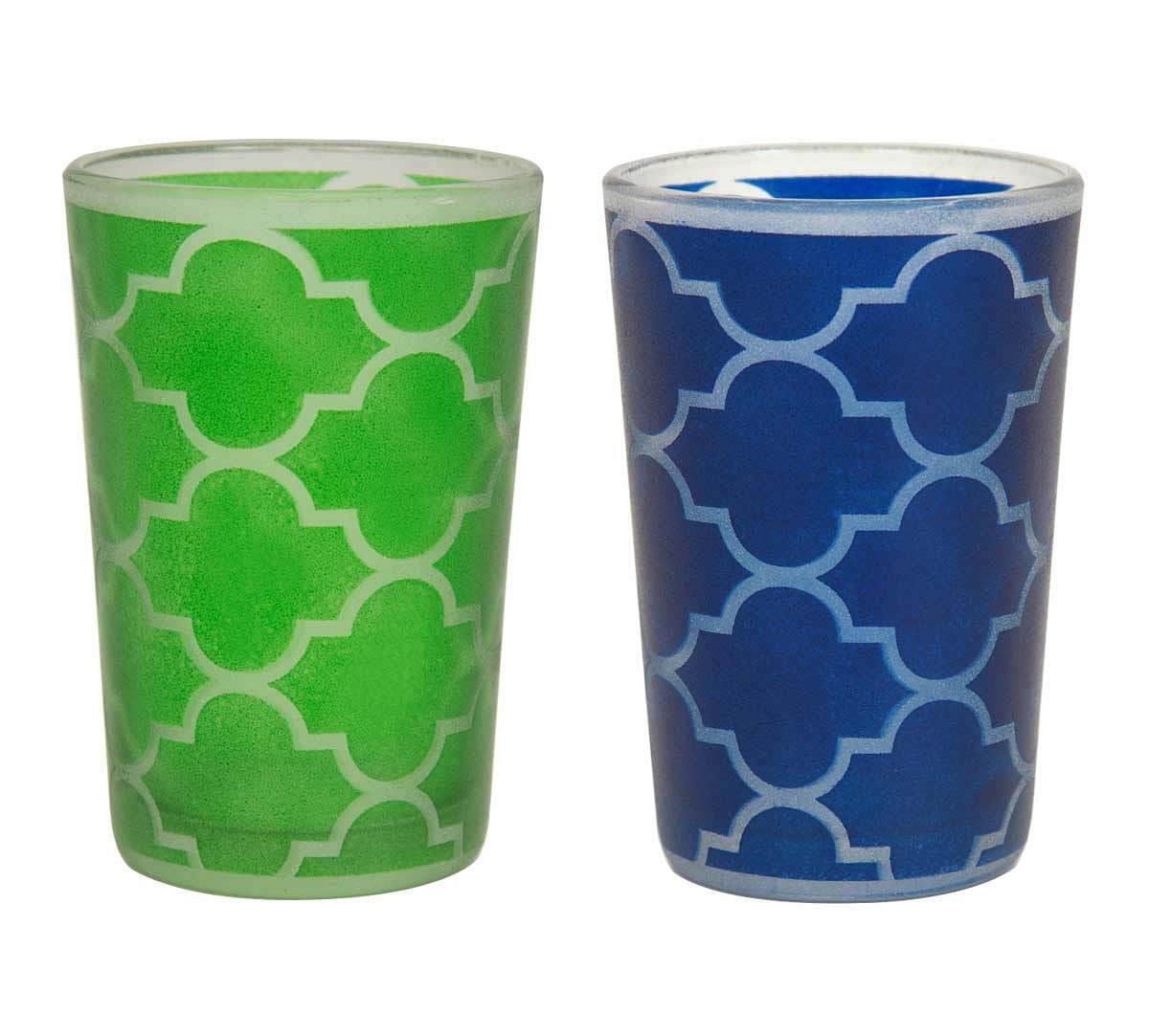 India Circus Lattice Decadence Moroccan Glasses Set of 6