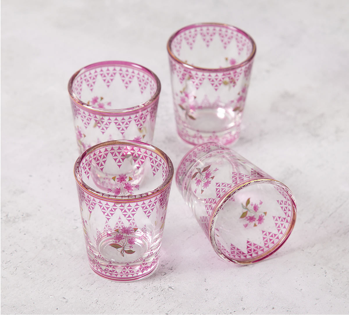 India Circus Lattice Lotus Shot Glass (Set of 4)