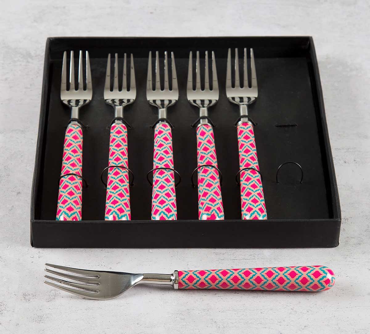 India Circus Lattice Practice Table Fork Set of 6