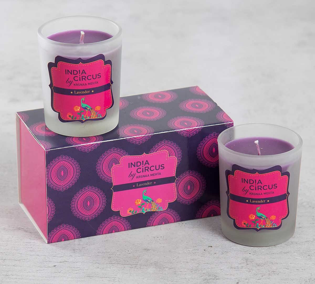 India Circus Lavender Glass Votives