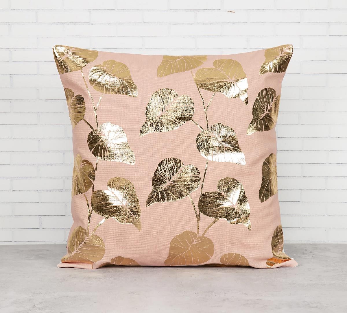 India Circus Leaf Creeper Foil Cushion Cover