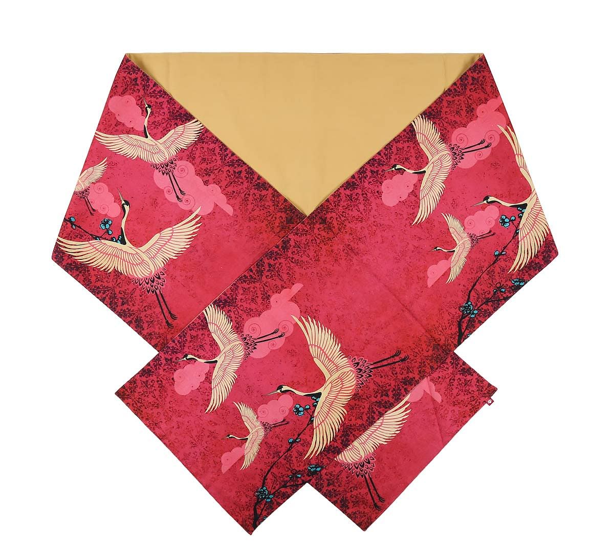 India Circus Legend of the Cranes Bed Runner and Table Runner