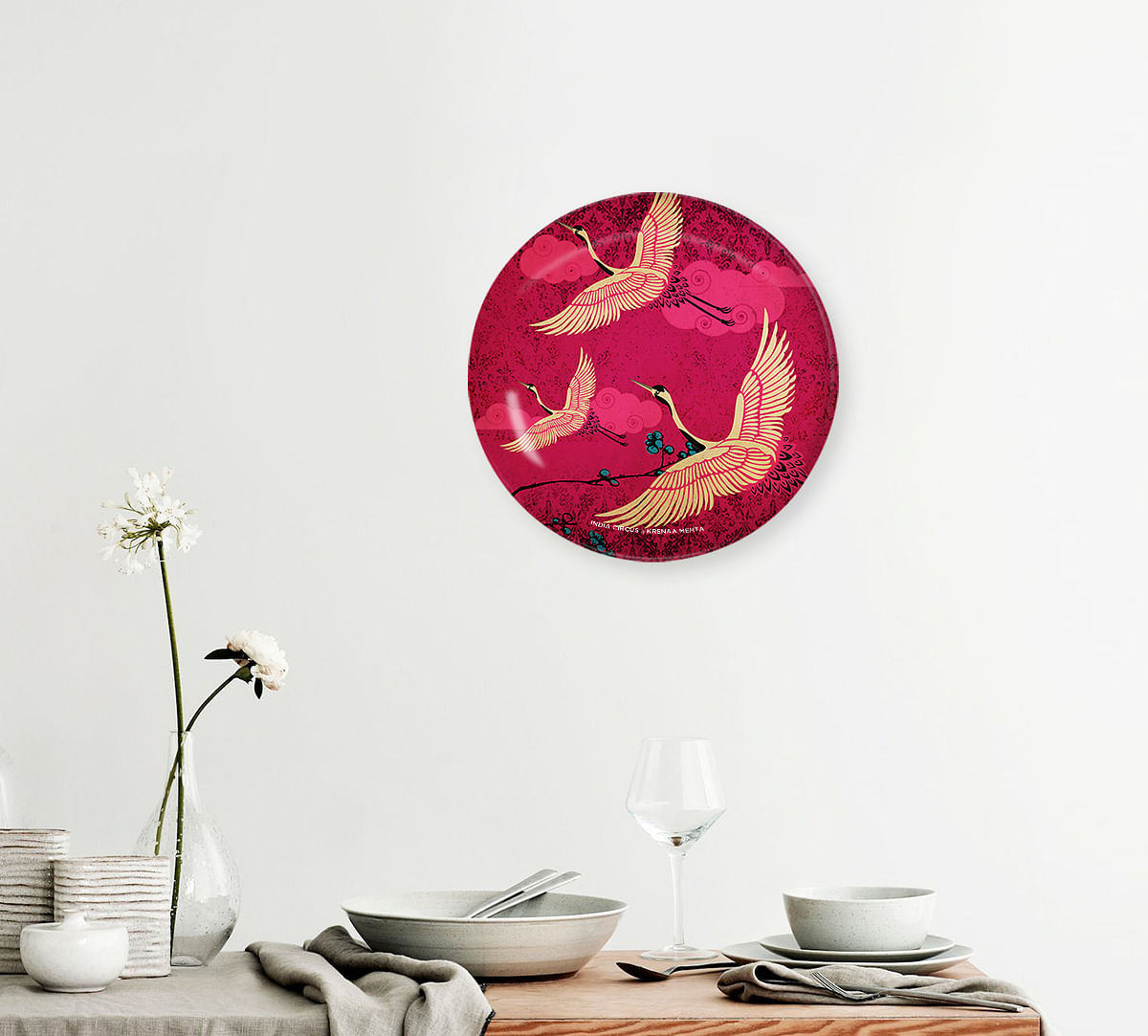 India Circus Legend Of The Cranes Decor Plate