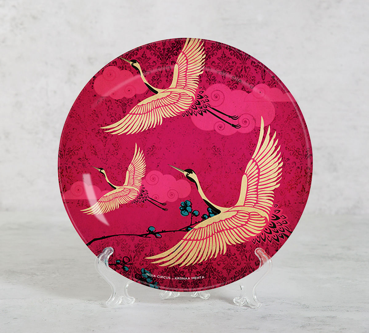 India Circus Legend Of The Cranes Decor Plate