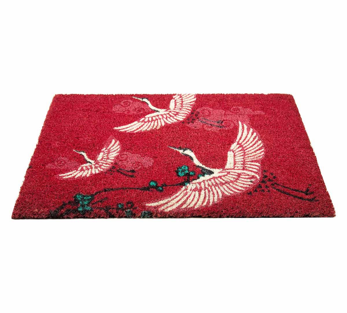 India Circus by Krsnaa Mehta Legend of the Cranes Red Doormat