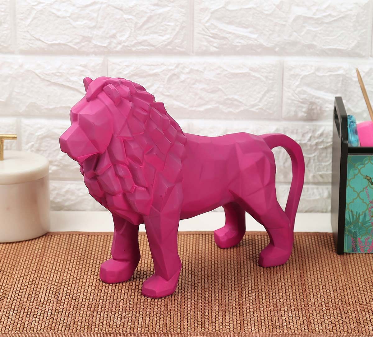 India Circus Magenta King of Beasts Figurine