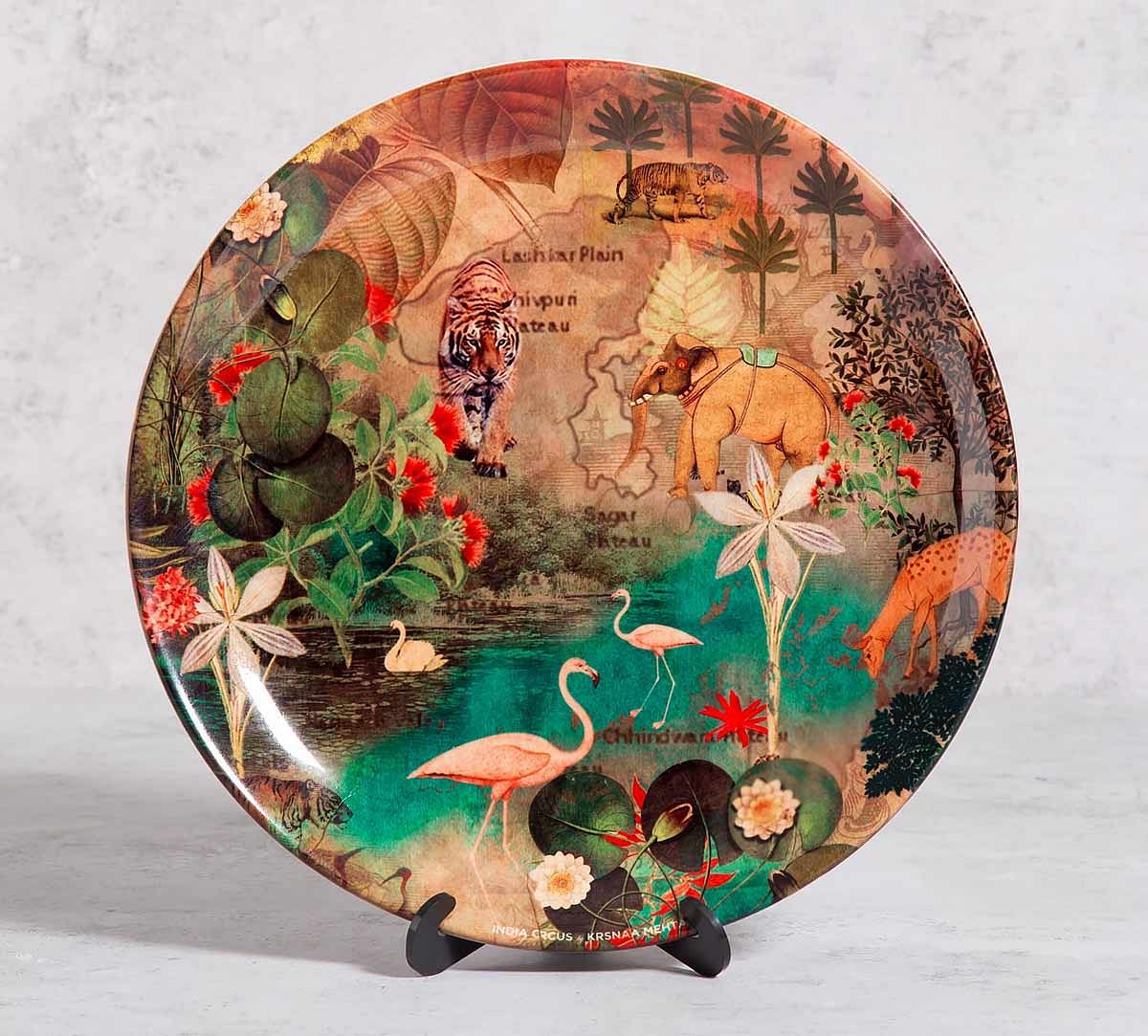 India Circus Mapping Animals 10 inch Decorative and Snacks Platter