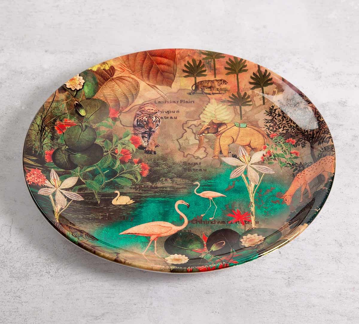 India Circus Mapping Animals 10 inch Decorative and Snacks Platter