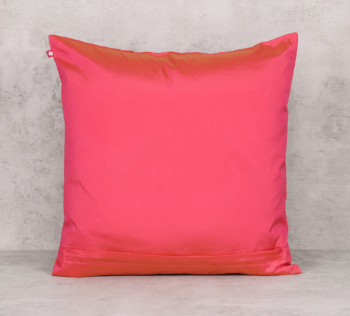 India Circus Mirror Work Pink Cushion Cover