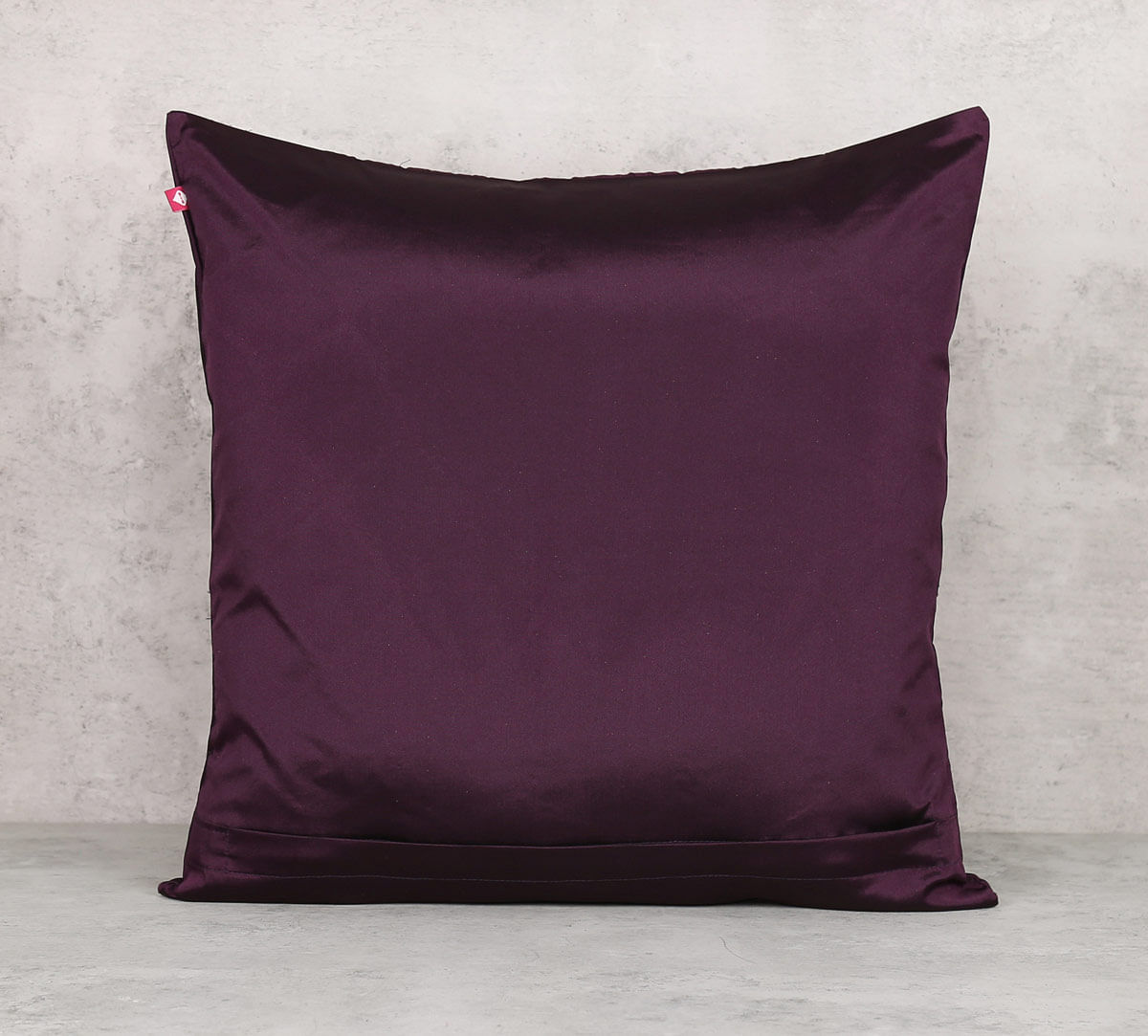 India Circus Mirror Work Purple Cushion Cover