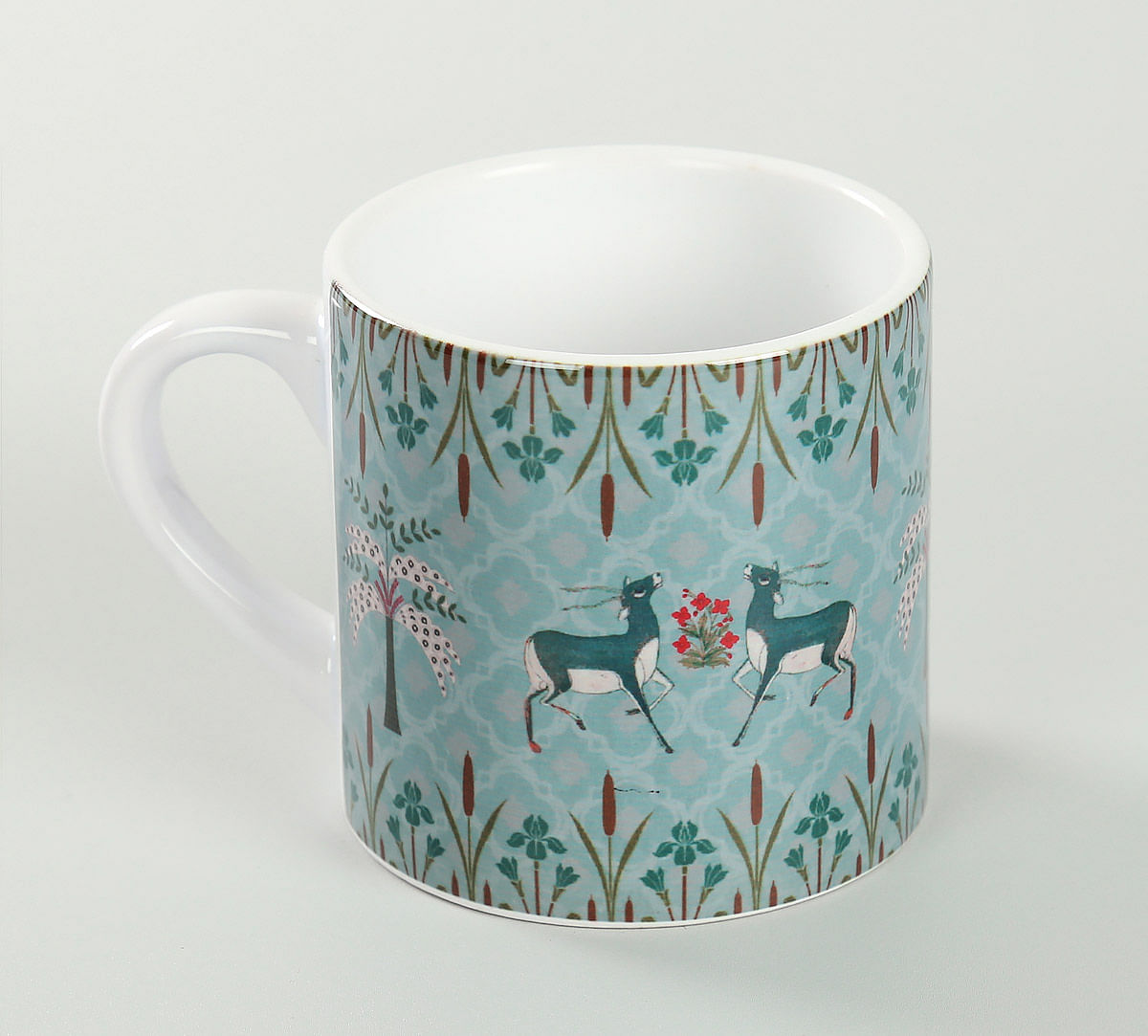 India Circus Mirroring Deer Garden Espresso Mug